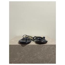 Hermès-HERMES  Sandals T.eu 41 leather-Blue