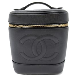 Chanel-Borsa da toeletta Chanel CC Caviar nera-Nero
