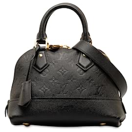 Louis Vuitton-Bolso satchel Louis Vuitton Empreinte Neo Alma BB negro con monograma-Negro