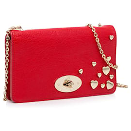 Mulberry-Portafoglio rosso Mulberry Bayswater San Valentino su borsa a tracolla con catena-Rosso