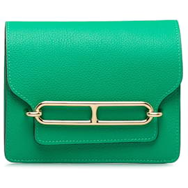 Hermès-Green Hermès Evercolor Roulis Slim Wallet-Green