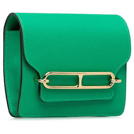 Hermès-Grünes Hermès Evercolor Roulis Slim Portemonnaie-Grün
