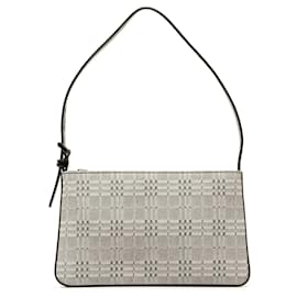 Burberry-Gray Burberry Canvas Shoulder Bag-Other