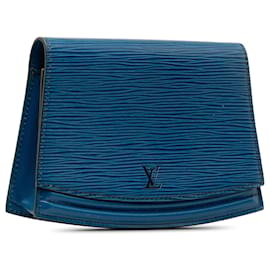 Louis Vuitton-Blue Louis Vuitton Epi Tilsitt Belt Bag-Blue