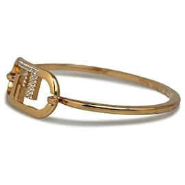 Fendi-Goldenes Fendi-Armband mit Kristallen „O'Lock“ -Golden