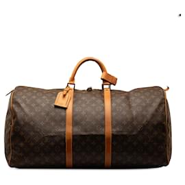 Louis Vuitton-Keepall marrón con monograma de Louis Vuitton 60 Bolsa de viaje-Castaño