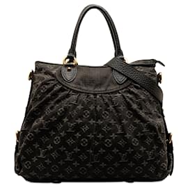 Louis Vuitton-Bolso satchel Neo Cabby GM de mezclilla con monograma de Louis Vuitton negro-Negro