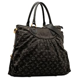 Louis Vuitton-Bolso satchel Neo Cabby GM de mezclilla con monograma de Louis Vuitton negro-Negro