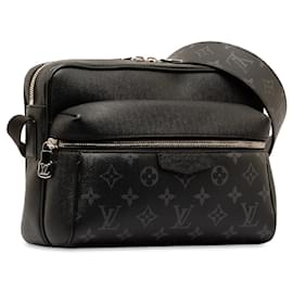 Louis Vuitton-Black Louis Vuitton Monogram Taigarama Outdoor Messenger Crossbody Bag-Black