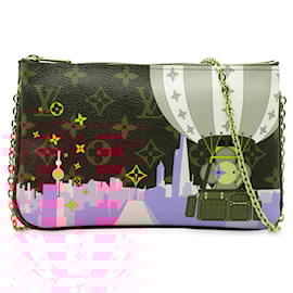 Louis Vuitton-Brown Louis Vuitton Monogram lined Zip Pochette Illustre Vivienne Shanghai Crossbody Bag-Brown