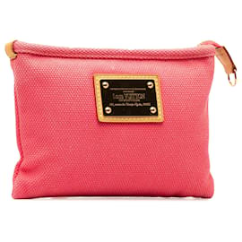 Louis Vuitton-Pink Louis Vuitton Antigua Pochette PM Pouch-Rose