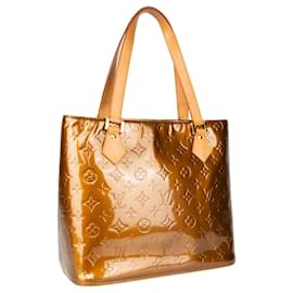 Louis Vuitton-Louis Vuitton Houston Tasche mit Vernis-Monogramm-Braun