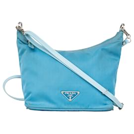 Prada-Borsa a tracolla Prada Triangle Blu-Nero