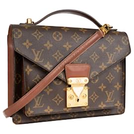 Louis Vuitton-Louis Vuitton Canvas Monogram Monceau Handbag-Brown