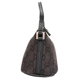 Gucci-Gucci GG Monogram Boat Handbag-Black
