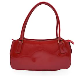 Autre Marque-Lei di Lancetti Vintage Red Patent Leather Shoulder Bag-Red