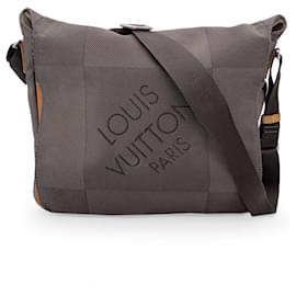 Louis Vuitton-Damier Geant Terre Canvas Messenger Crossbody Bag-Brown