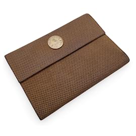 Fendissime-Fendi Vintage Beige Perforated Leather Wallet-Beige