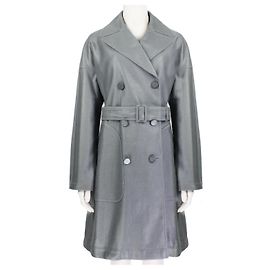 Alaïa Abrigo largo gris brillante Alaia Gris