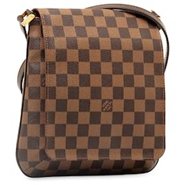 Louis Vuitton-Louis Vuitton Brauner Damier Ebene Musette Salsa langer Riemen-Braun