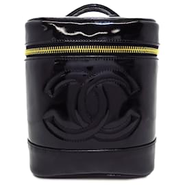 Chanel-Chanel Black CC Vanity Bag-Black