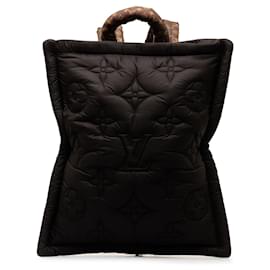 Louis Vuitton-Louis Vuitton Sac à dos oreiller monogramme Econyl noir-Noir,Autre