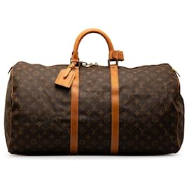 Louis Vuitton-Louis Vuitton Brown-Monogramm-Keepall 55-Braun