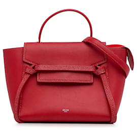Céline-Celine Mini Bolsa Cinto Vermelha-Vermelho