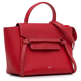 Céline-Celine Red Mini Belt Bag-Red