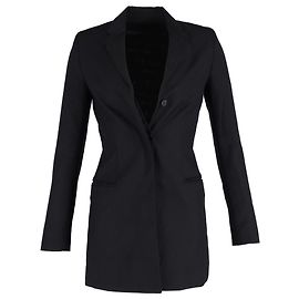 Chaqueta larga de sarga Center de Acne Studios en algodón negro Negro