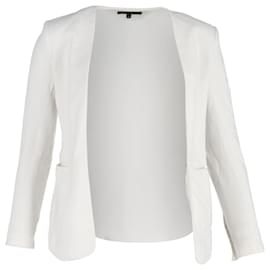 Theory-Theory Open-Front Evening Jacket in White Cotton-White