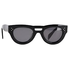Céline-Celine Cat Eye Sunglasses in Black Plastic-Black