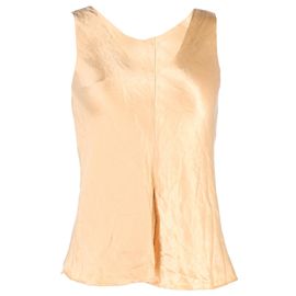 Top sem mangas The Row em viscose dourada Dourado Metálico