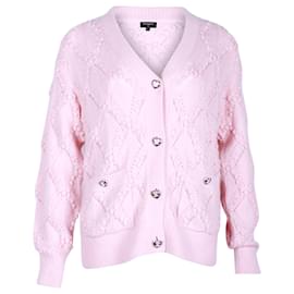Chanel-Cardigan de malha Chanel em seda rosa-Outro