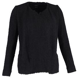 Isabel Marant Open-Front Jacket in Black Wool Black