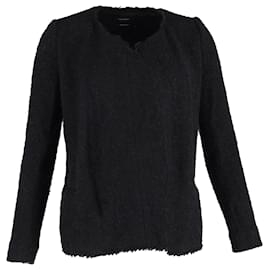 Isabel Marant-Isabel Marant Open-Front Jacket in Black Wool-Black