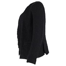Isabel Marant-Isabel Marant Open-Front Jacket in Black Wool-Black