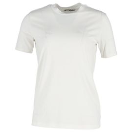 Camiseta con cuello redondo de Acne Studios en algodón blanco Blanco