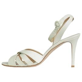 Gianvito Rossi-Ivory leather strappy sandal heels - size EU 40-Cream