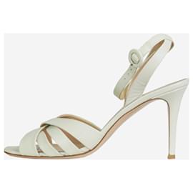 Gianvito Rossi-Ivory leather strappy sandal heels - size EU 40-Cream