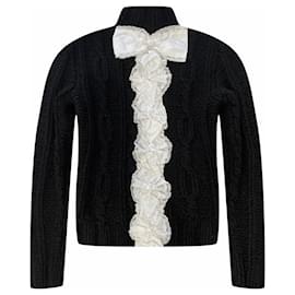 Chanel-Maglione decorato con gioielli Edelweiss da 6.000 dollari-Nero