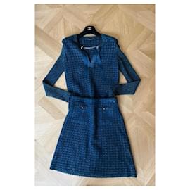 Chanel-Paris / Cosmopolite Shimmer Lounge Suit-Navy blue