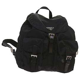 Prada-PRADA Backpack Nylon Black Auth 68249-Black