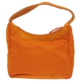 Prada-PRADA Hand Bag Nylon Orange Auth 68495-Orange