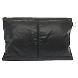 Balenciaga-BALENCIAGA Clutch Bag Leather Nylon Black 273023 Auth bs11228-Black