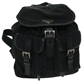 Prada-PRADA Backpack Nylon Black Auth yk10964-Black