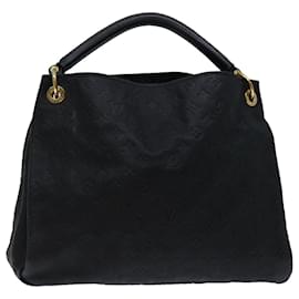 Louis Vuitton-LOUIS VUITTON Monogram Empreinte Artsy MM Shoulder Bag Black M41066 Auth bs12569-Black