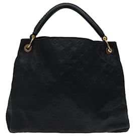 Louis Vuitton-LOUIS VUITTON Monogram Empreinte Artsy MM Shoulder Bag Black M41066 Auth bs12569-Black