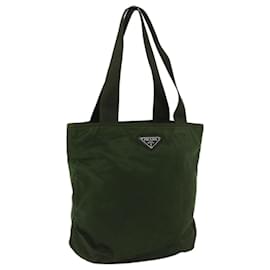 Prada-Prada Tote Bag Nylon Khaki Auth 68873-Caqui