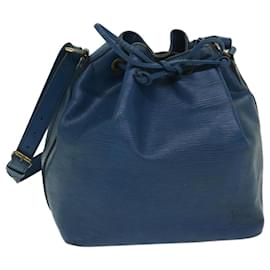 Louis Vuitton-LOUIS VUITTON Epi Petit Noe Bolso de hombro Azul M44105 LV Auth 68538-Azul